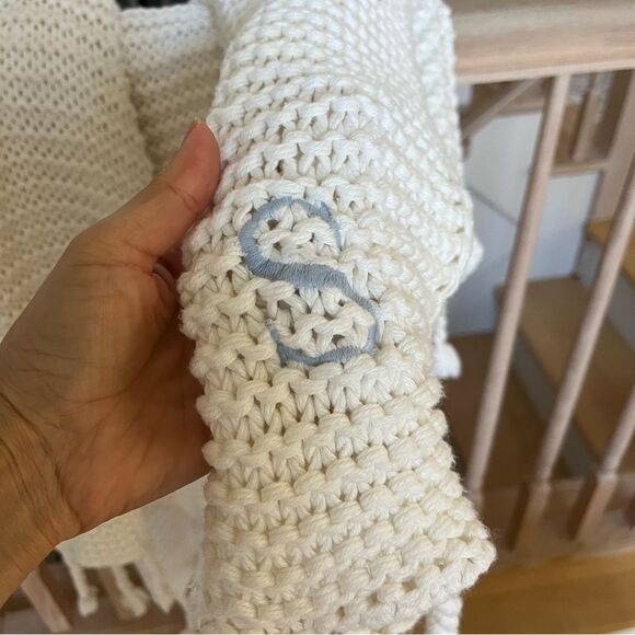 Zestt Organics The Knit Throw Dreamsoft Organic Cotton in Soft White NWOT - Picture 7 of 13